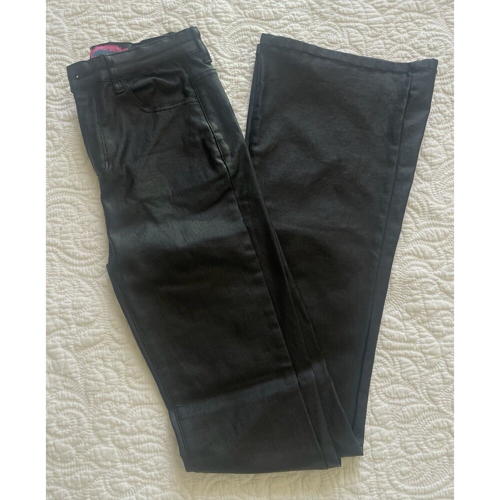Faux/Vegan Leather Flare Pants Edikted Women’s Small Black High Rise